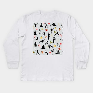 Pilates Christmas Kids Long Sleeve T-Shirt